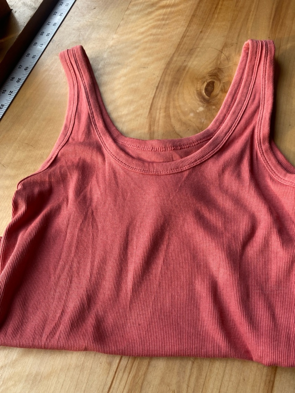 Women’s Ribbed Bodysuit -Coral Pink